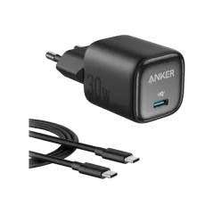 Anker Zolo Adapter Wall Charger 30W GaN with USB-C Cable