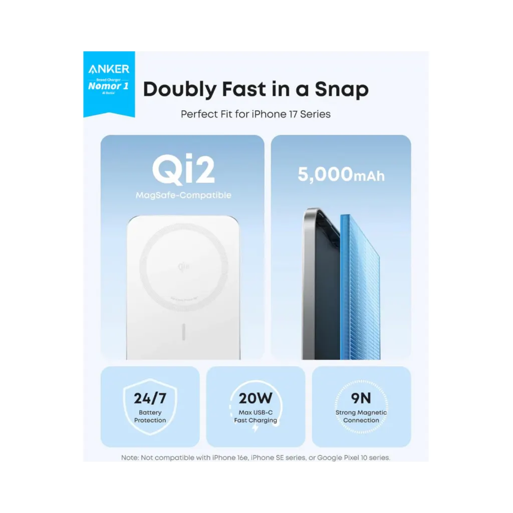 Anker Nano MagSafe Power Bank 5K Slim